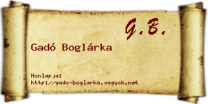 Gadó Boglárka névjegykártya