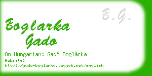 boglarka gado business card