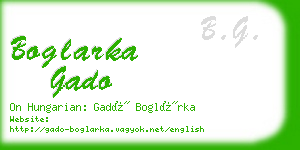 boglarka gado business card